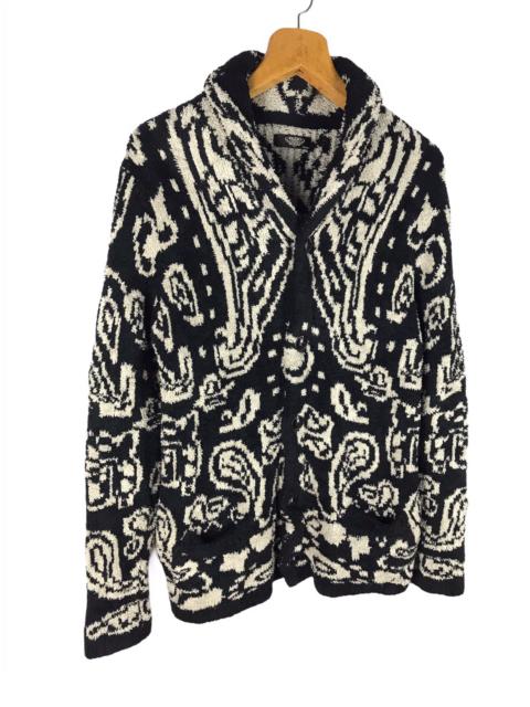 Other Designers Japanese Brand - KNIT CARDIGAN JACKET PAISLEY BUTTERFLY ART