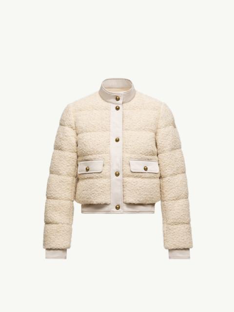 Moncler Blandy Wool Blend Bouclé Short Down Jacket
