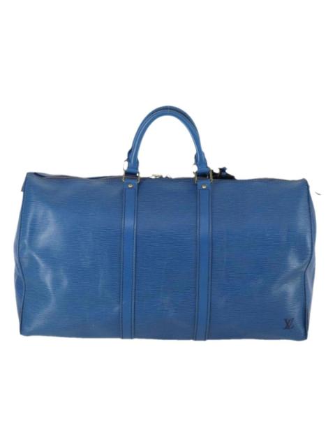 Louis Vuitton Keepall leather travel bag