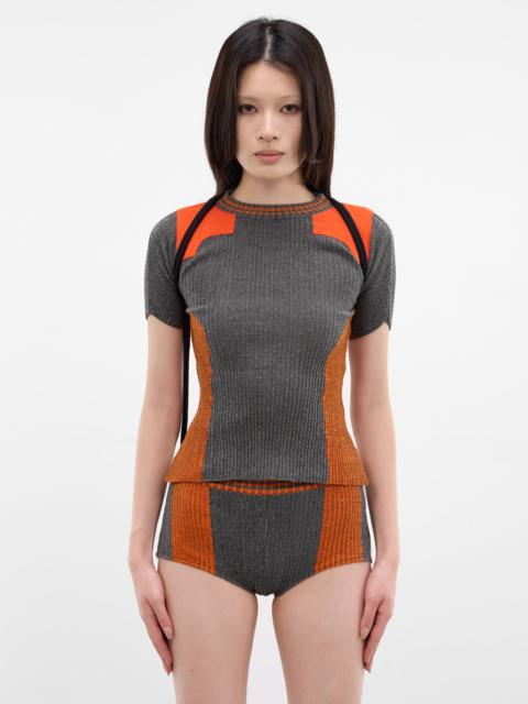 OTTOLINGER Gray Rib-Knit Cotton Team Shirt