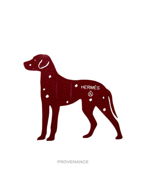 Hermès Hermes petit "h" Dalmation dog Charm - Red Leather