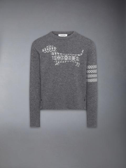 Thom Browne MERINO WOOL HOLIDAY HECTOR 4-BAR PULLOVER