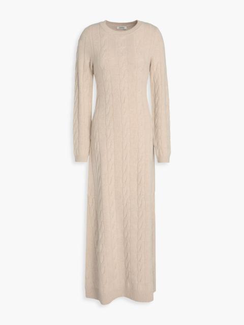 Sandro Cable-knit wool and cashmere-blend midi dress