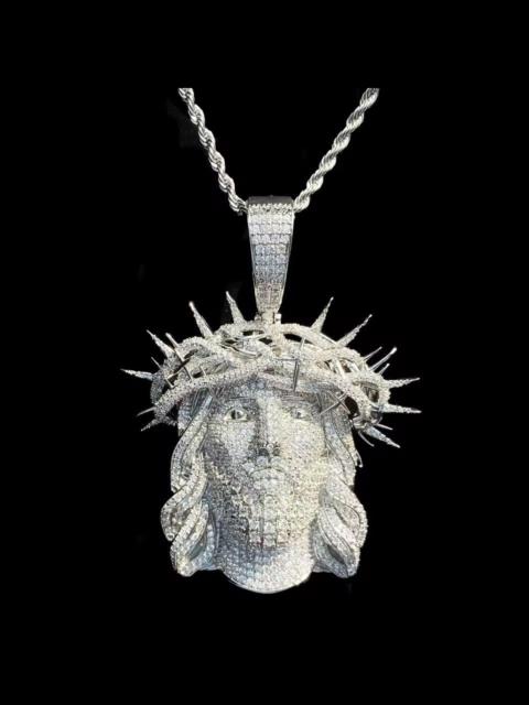 Other Designers Other - Iced Out Ratten Jesus Necklace Pendant 55 cm Chain