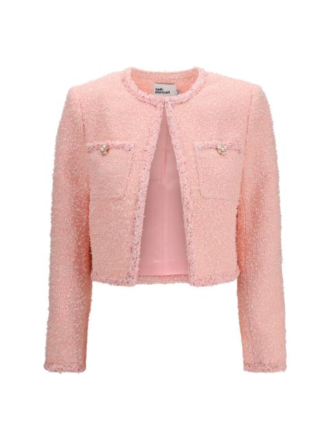 self-portrait Self-portrait Bouclé Jacket Pink Women