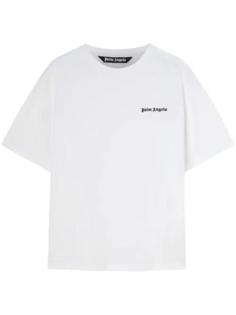 PALM ANGELS CREW-NECK T-SHIRT WITH EMBROIDERY