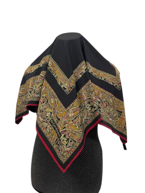 SAINT LAURENT YSL jaquared silk scarves 80cm x 80cm