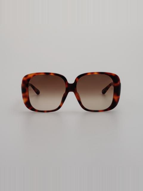 LINDA FARROW MIMA OVERSIZED SUNGLASSES IN TORTOISESHELL
