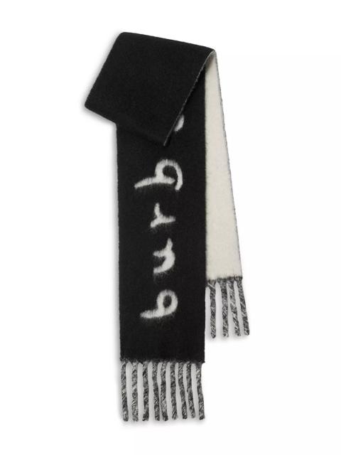 Burberry Reversible Logo Alpaca & Wool Blend Scarf