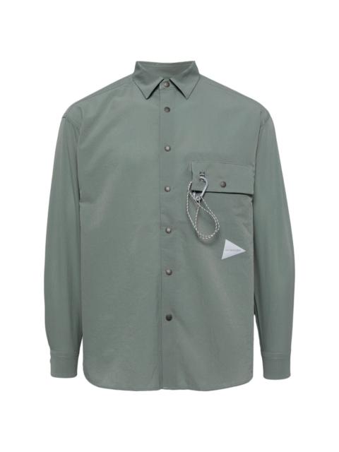 logo-patch button-down shirt