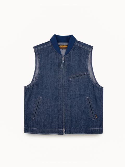 Iron Heart IHV-48-IND 10oz Selvedge Denim Work Vest - Indigo