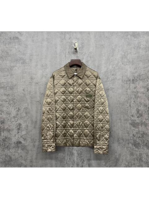 Dior Dior embroidered logo cannage print all-over cotton jacket