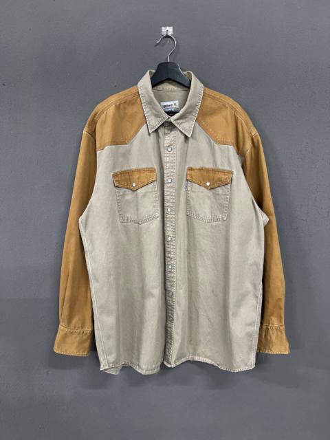 Other Designers Vintage - VINTAGE CARHATT PEARL SNAP BUTTON UP SHIRT
