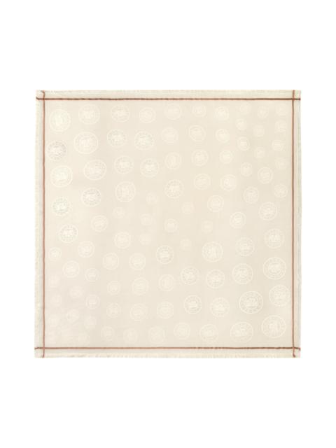 Longchamp Longchamp Medallion Square Scarf in Ivory at Nordstrom