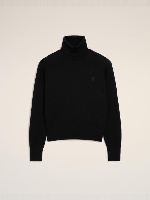 AMI Paris BLACK WOOL AMI DE COEUR TURTLE NECK SWEATER