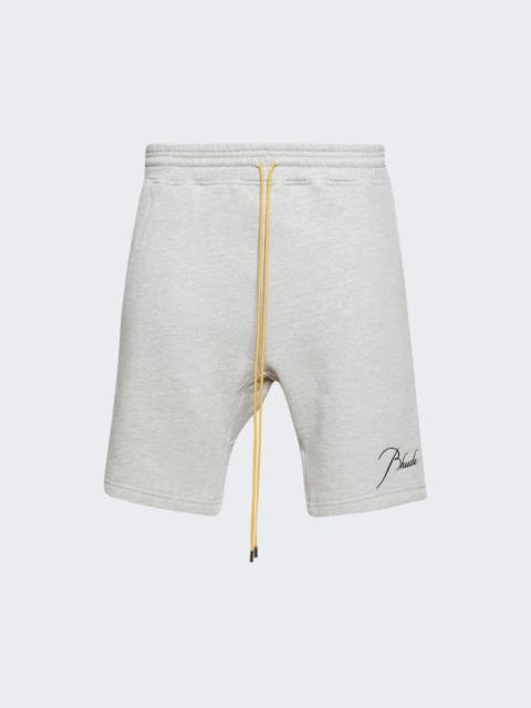 Rhude Classique Sweatshort Heather Grey And Black