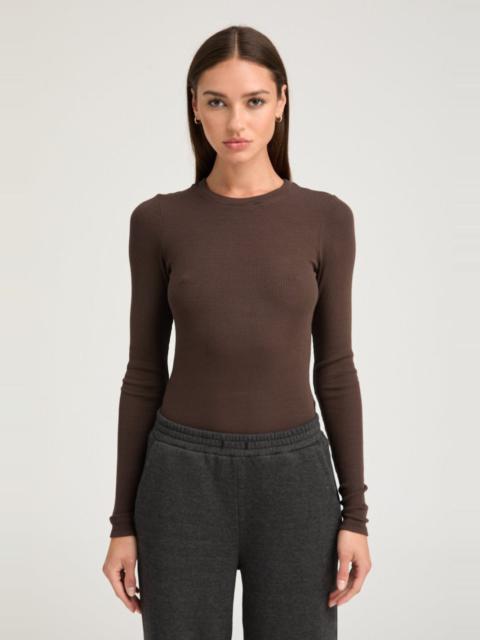 SPRWMN CHOCOLATE RIB LONG SLEEVE BABY TEE