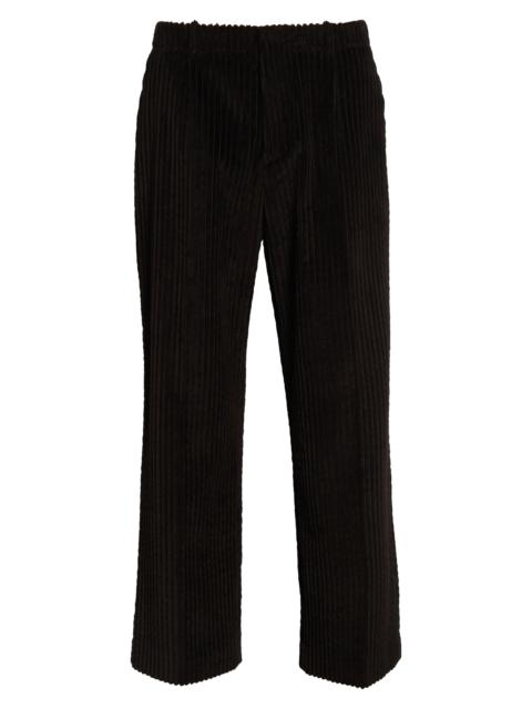 Dolce & Gabbana Dolce&Gabbana Satin Trim Velveteen Pants in M0937 Marrone-Grigio Scuri at Nordstrom