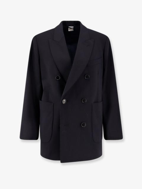 Aspesi Double-Breasted Wool Blend Blazer