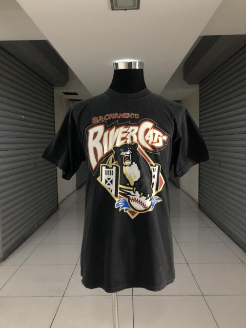 Other Designers Archival Clothing - VINTAGE 90s SACRAMENTO RIVER CATS MLB SHIRT WITH BIG LOGO