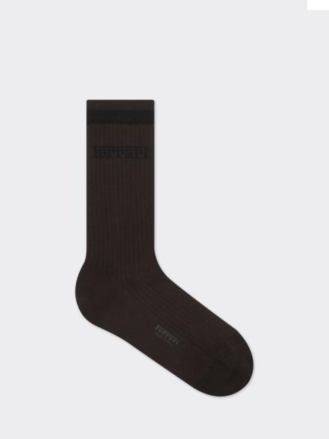 Ferrari Long cotton socks with Ferrari logo
