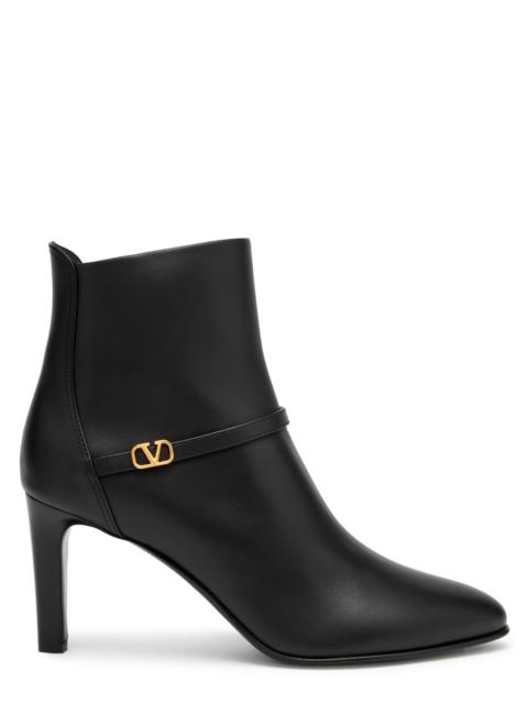 Valentino Valentino Garavani 75 Vlogo Leather Ankle Boots