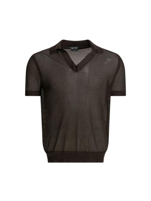 TOM FORD V-NECK MESH T-SHIRT