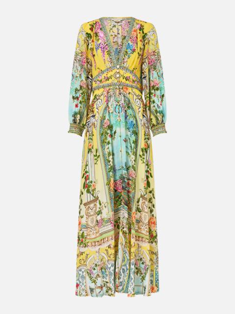 CAMILLA BUTTON DRESS WITH SHAPED WAISTBAND