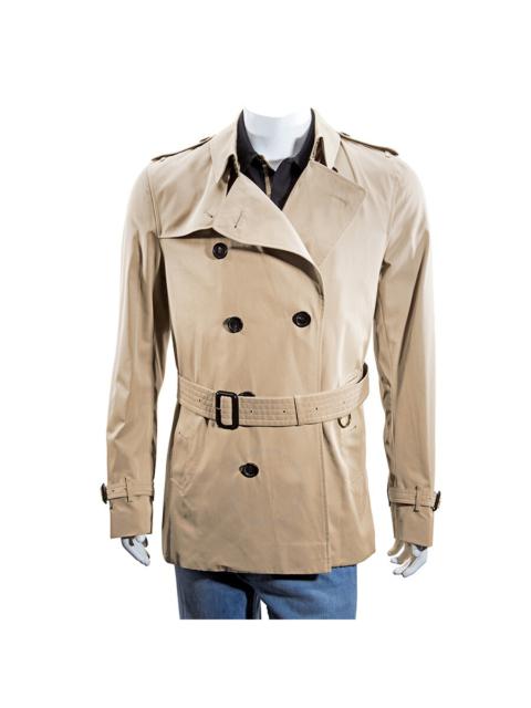 Burberry Men's Heritage Honey Sandringham Short Trench