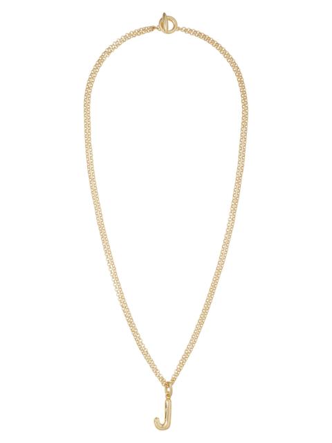 ROXANNE ASSOULIN ROXANNE ASSOULIN The Puffy Initial Pendant Necklace in Gold J at Nordstrom