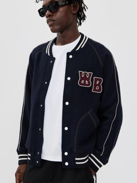 WALES BONNER October Knit Varsity Jacket