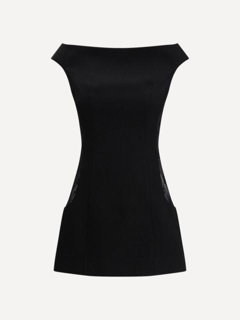 Marine Serre Wool Bouclé Sleeveless Mini Dress