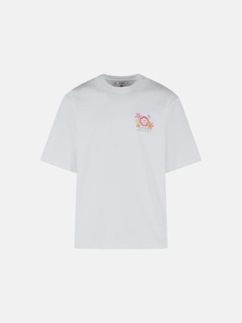 CASABLANCA 'COLLAGE D'ICONES' WHITE COTTON T-SHIRT