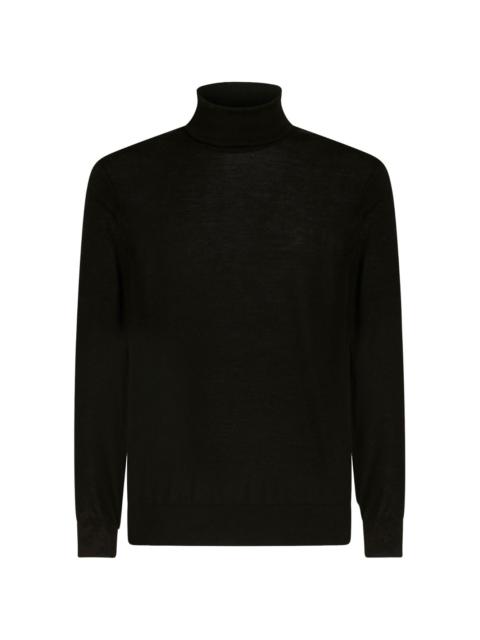 Etro roll-neck cashmere-silk blend jumper