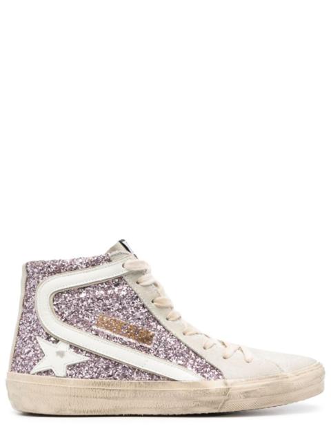 Golden Goose SNEAKER WITH GLITTER AND ZIPPER