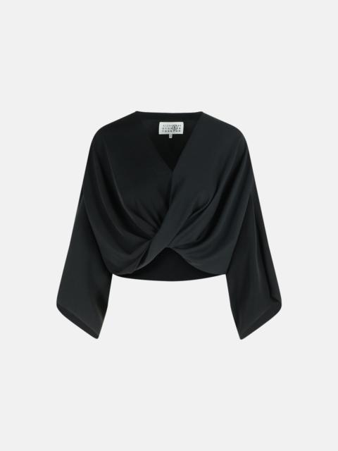 MM6 Maison Margiela BLACK POLYESTER BLOUSE
