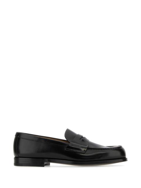 Prada Prada Men Black Leather Loafers