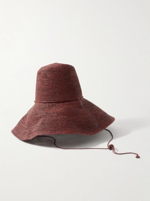 Johanna Ortiz + Artesano Symbols of Pride straw bucket hat Brown