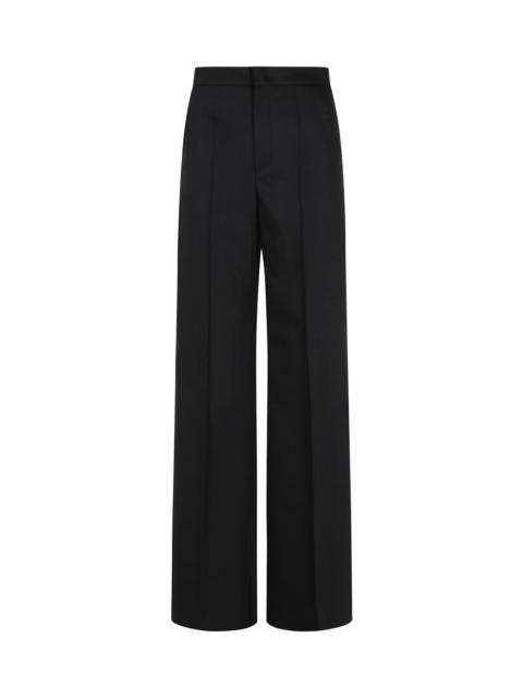 Max Mara 'fernet' Straight Black Virgin Wool Pants