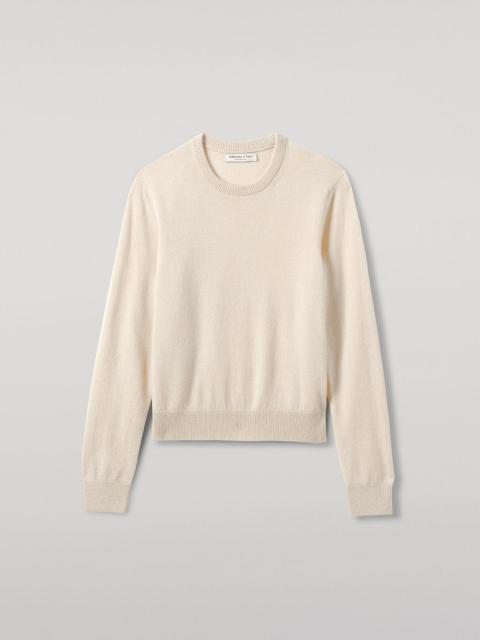 Johnstons of Elgin Classic Cashmere Cream Round Neck Jumper