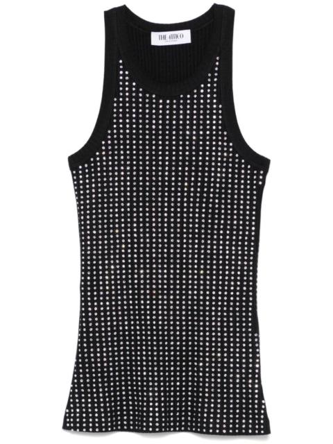 THE ATTICO Rhinestone Tank Top