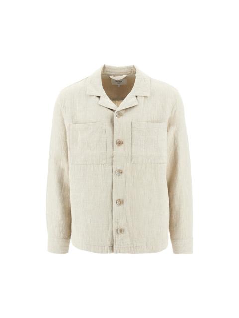 Wax London Wax London Aldred Linen Cotton Overshirt Beige Men