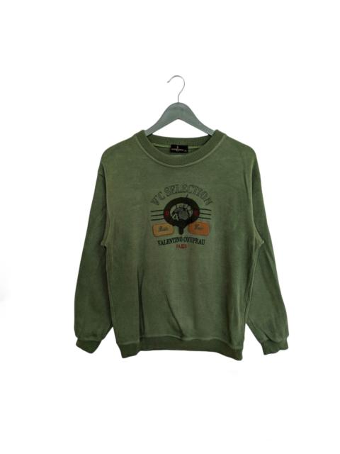 Other Designers Designer - Vintage Valentino Coupeau Embroidery Logo Sweatshirt