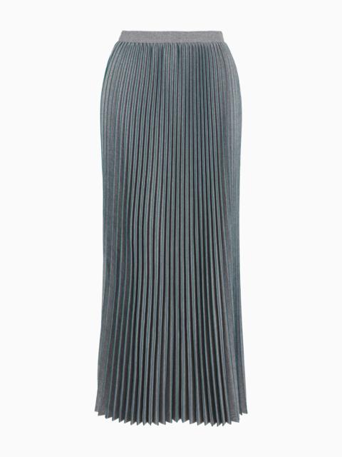 EMPORIO ARMANI Pleated flannel long skirt