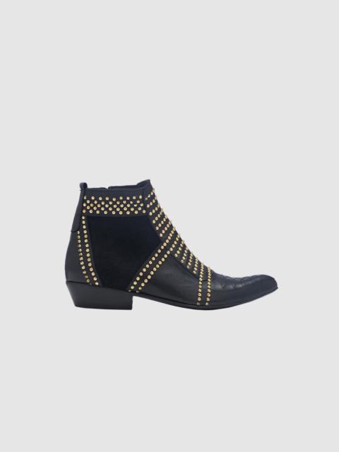 ANINE BING Charlie Boots - Gold Studs