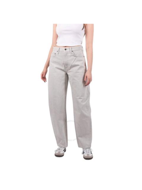 Agolde Ladies Tarnish Pale Grey Ballon Jeans