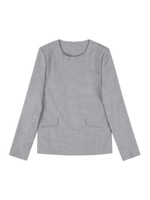entire studios TAILORED TOP WARM GRAY