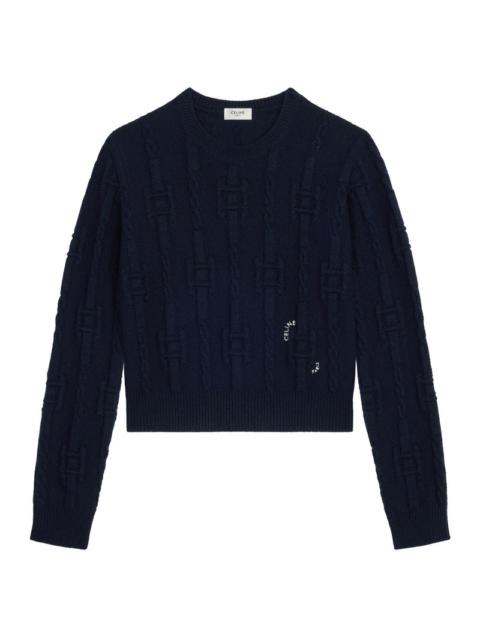 CELINE Celine Women Chains Cashmere Crew Neck Sweater