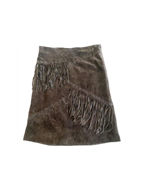 Other Designers Vintage Mi-tu Leather Skirt