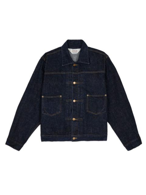BRAIN DEAD 15.5oz Selvedge Denim Trucker Jacket -Rinsed Indigo